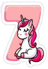 unicornio número 7 decoração de aniversário3