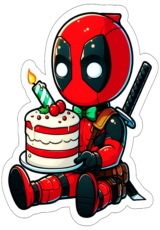 Deadpool imagens com fundo transparente decoração de aniversário6