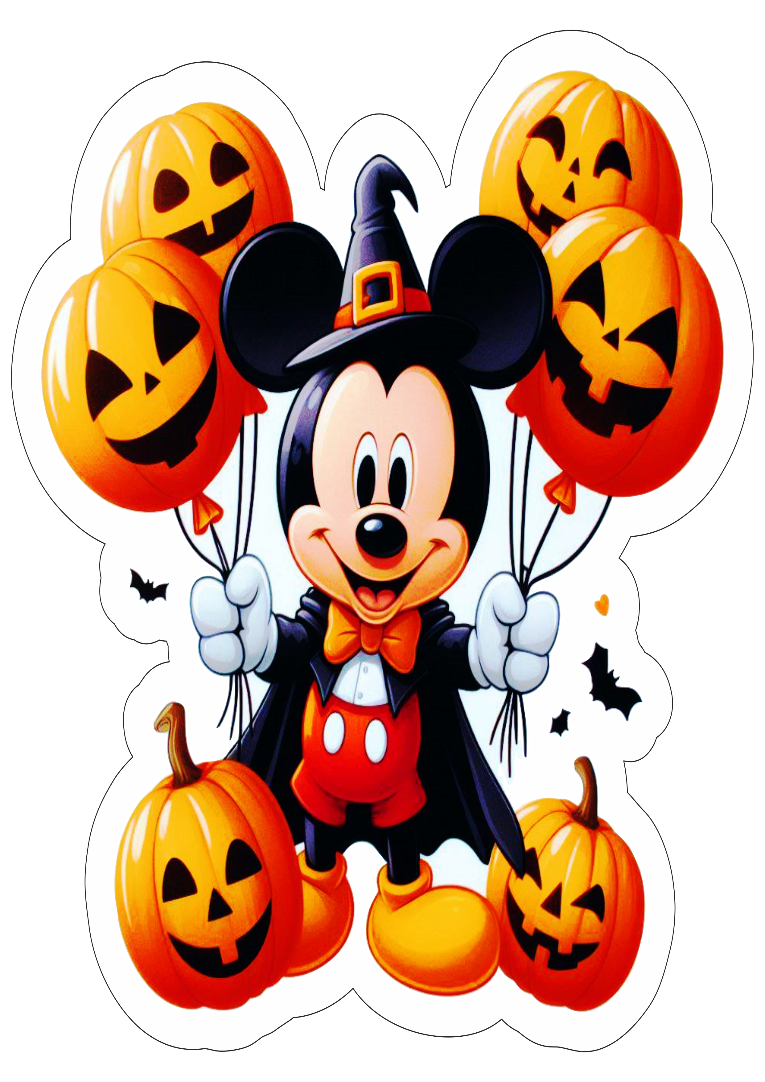 Mickey Mouse desenho de Halloween decoração de aniversário infantil fundo transparente png