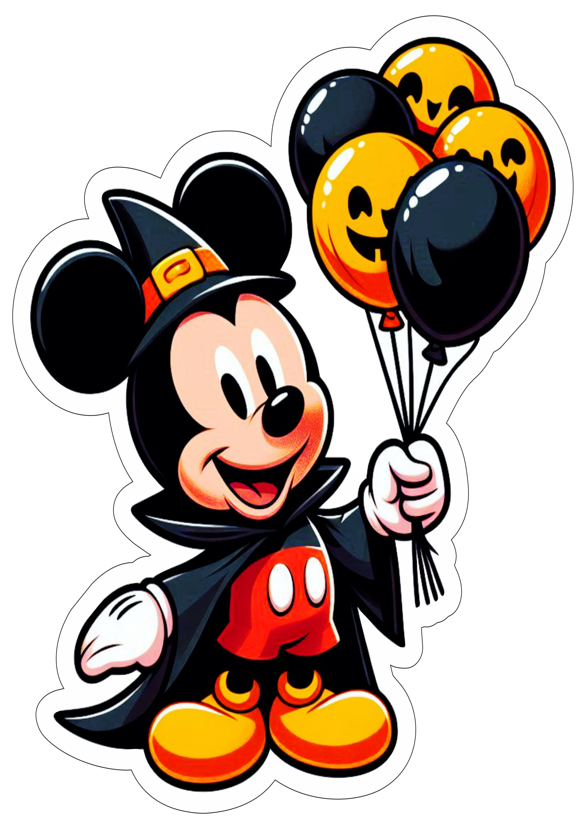 Mickey Mouse desenho de Halloween decoração de aniversário infantil fundo transparente centro de mesa png