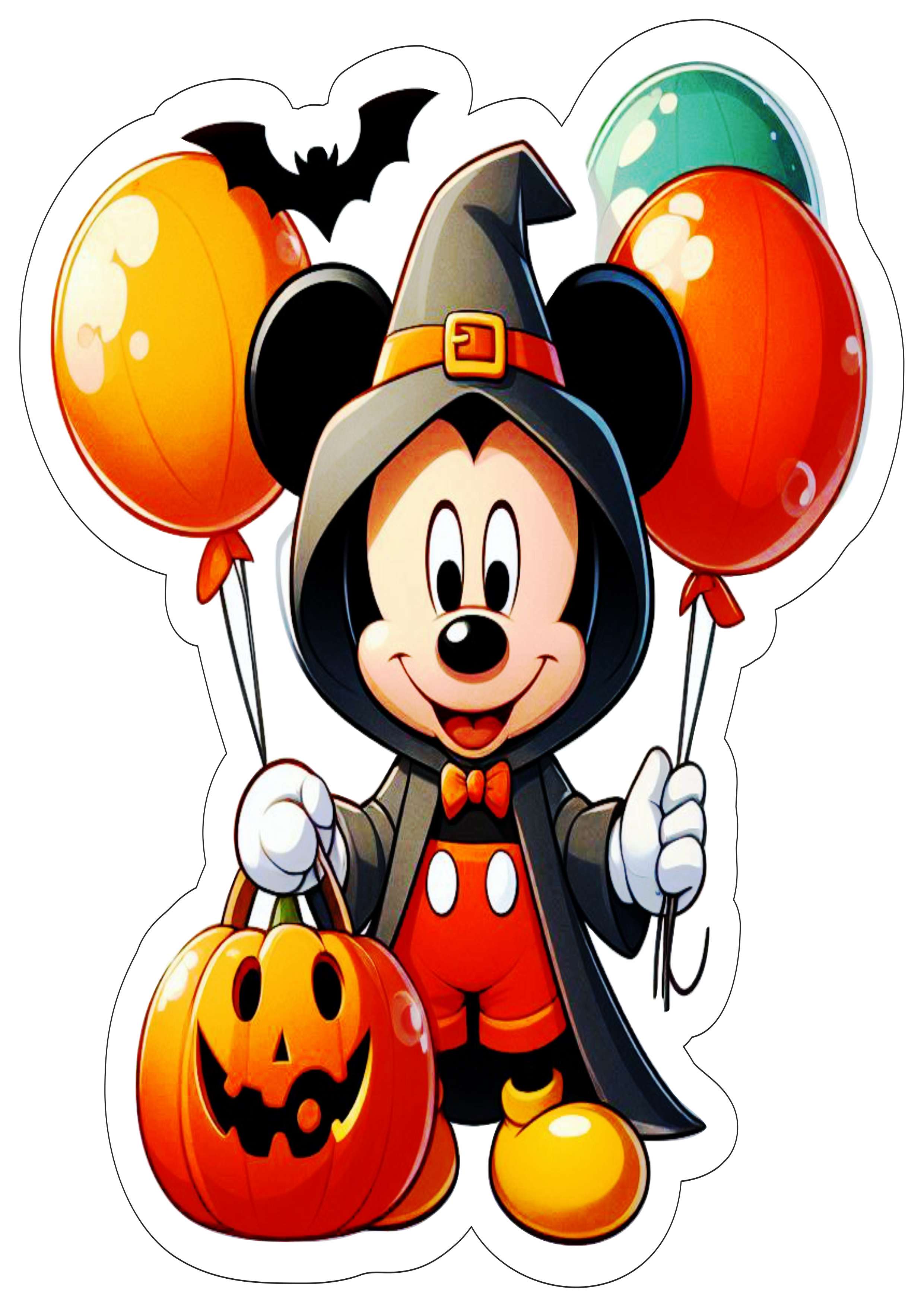 Mickey Mouse desenho de Halloween decoração de aniversário infantil fundo transparente centro de mesa papelaria criativa png