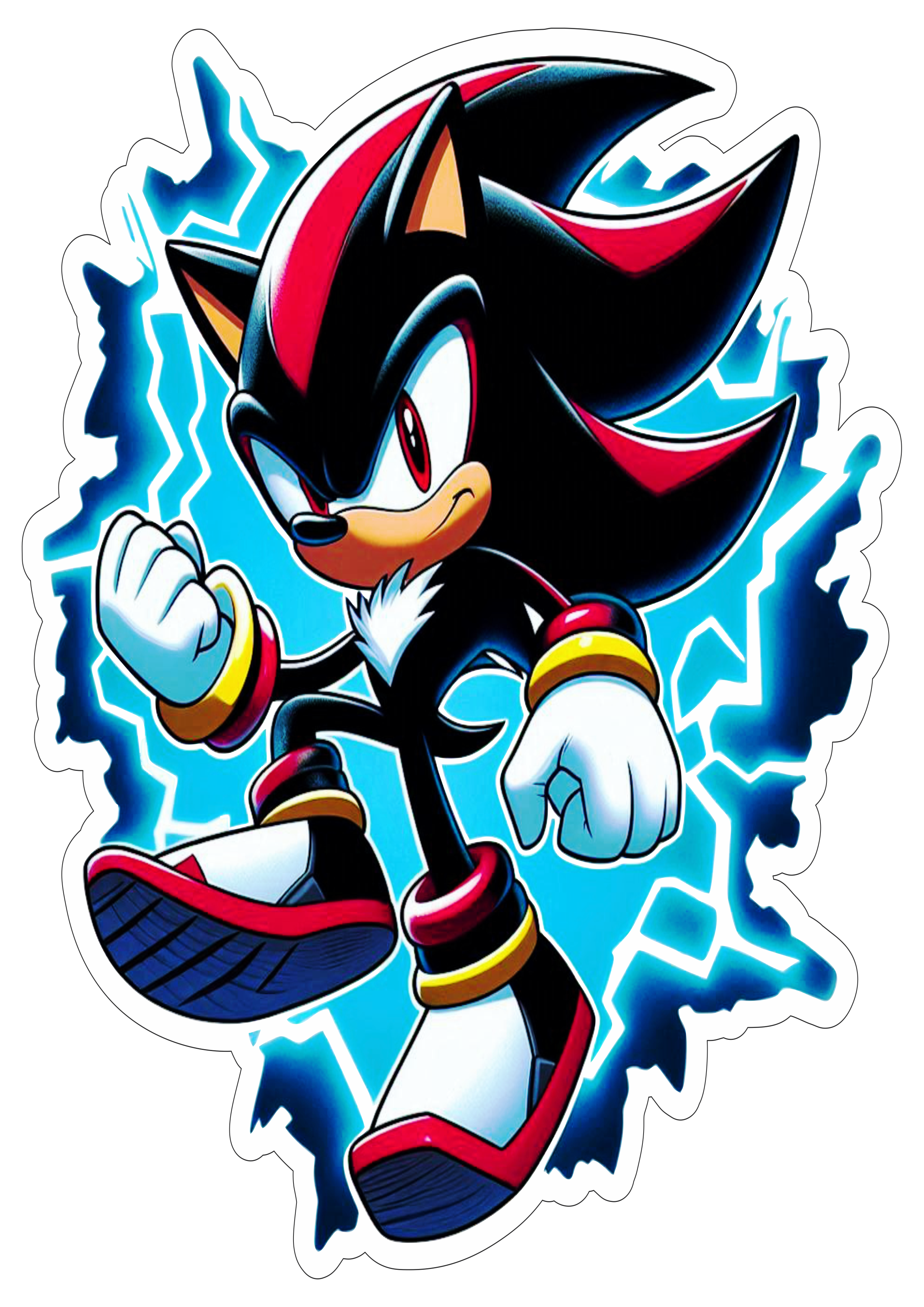 Shadow the Hedgehog Personagens de games Sonic 3 png desenho infantil imagem com contorno fundo transparente clipart