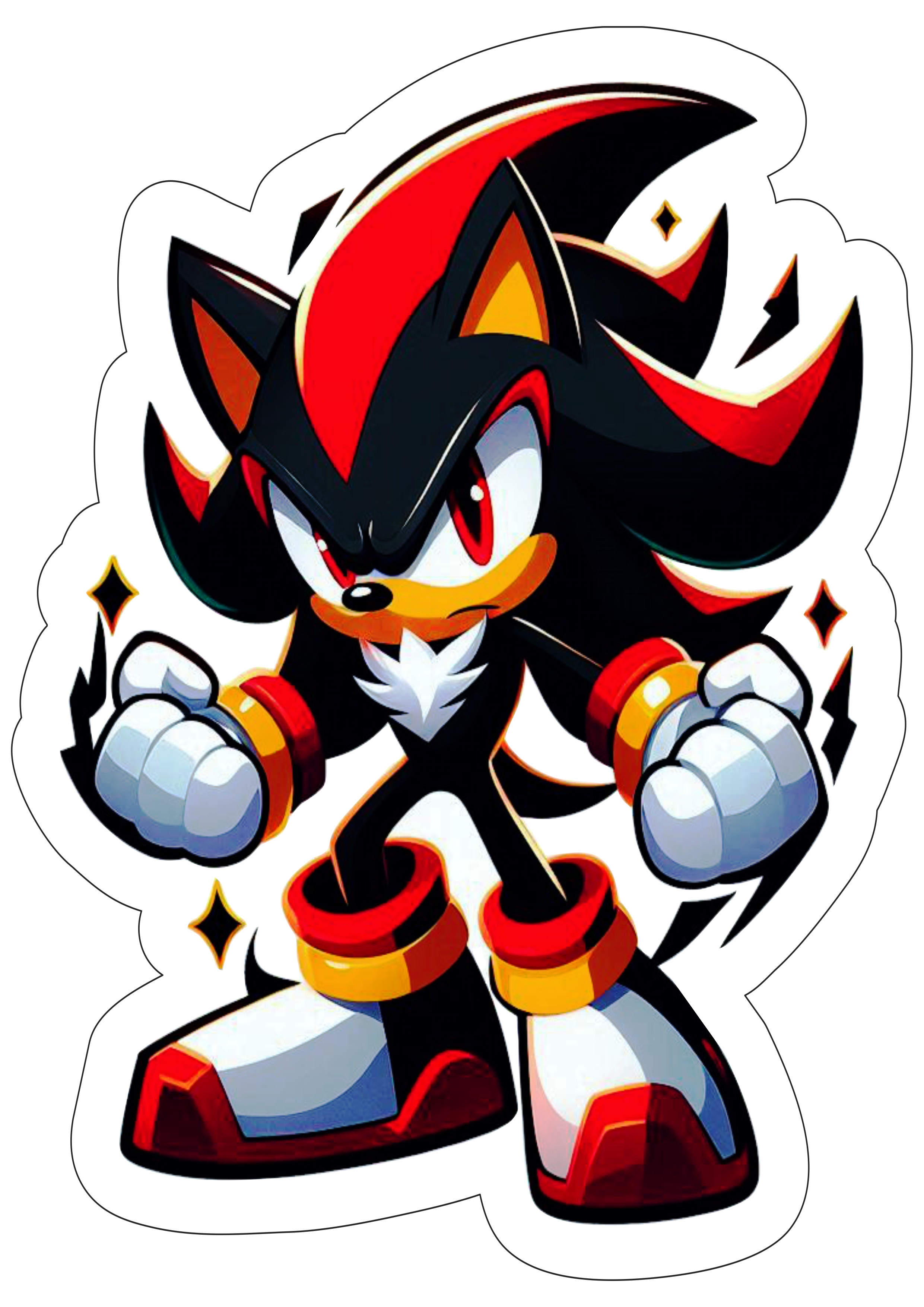 Shadow the Hedgehog Personagens de games Sonic 3 png desenho infantil imagem com contorno fundo transparente ilustração