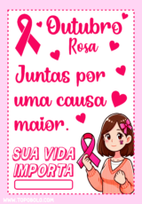 Outubro rosa cartãozinho