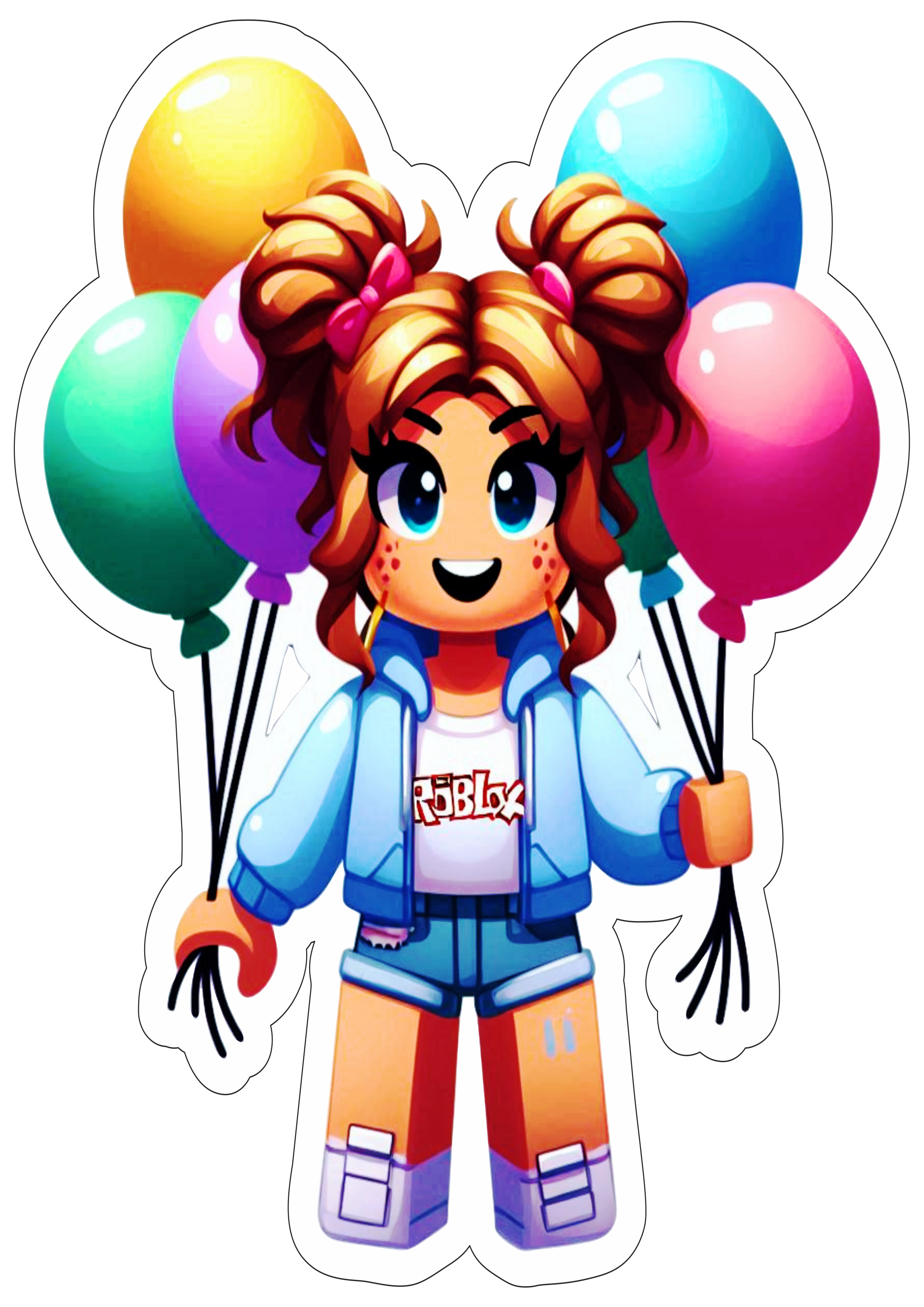 Roblox personagens de games decoração de festas aniversário infantil balão fundo transparente bonequinho free png