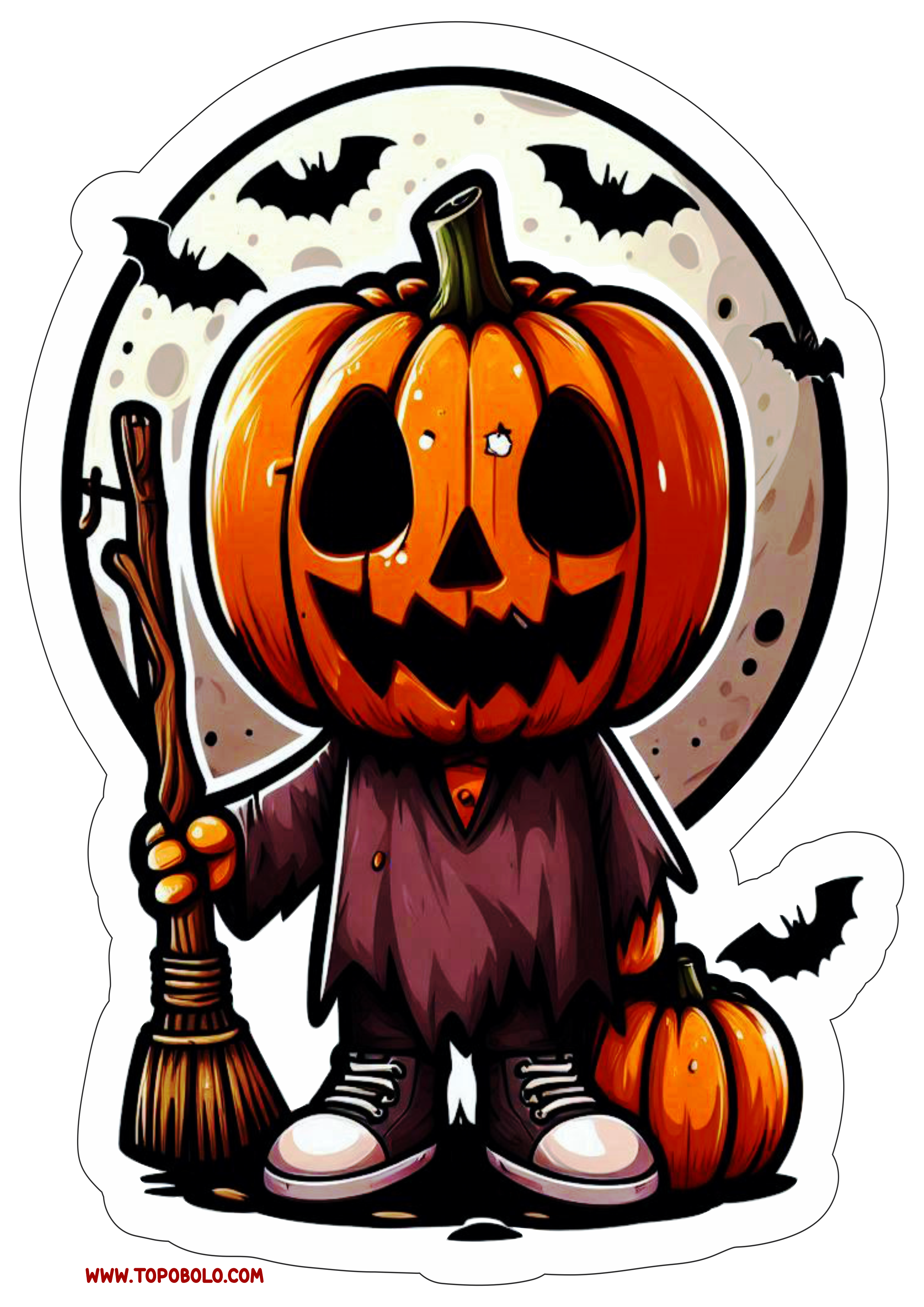 Imagens png decoração de Halloween abóbora desenho fundo transparente ilustração vetor clipart grátis para imprimir lua e morcegos