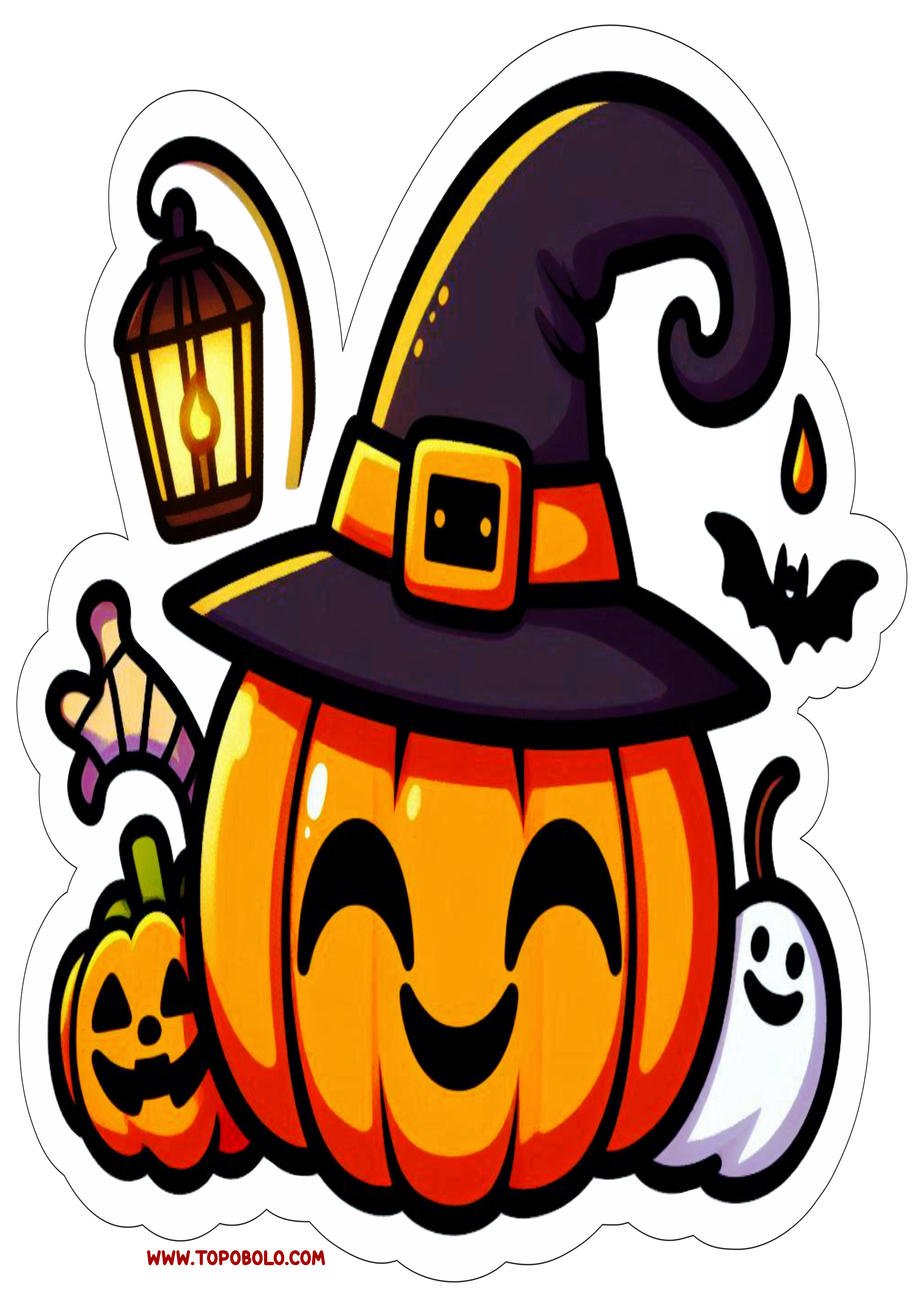 Abóbora de Halloween pack de imagens para decoração de festa desenho simples png