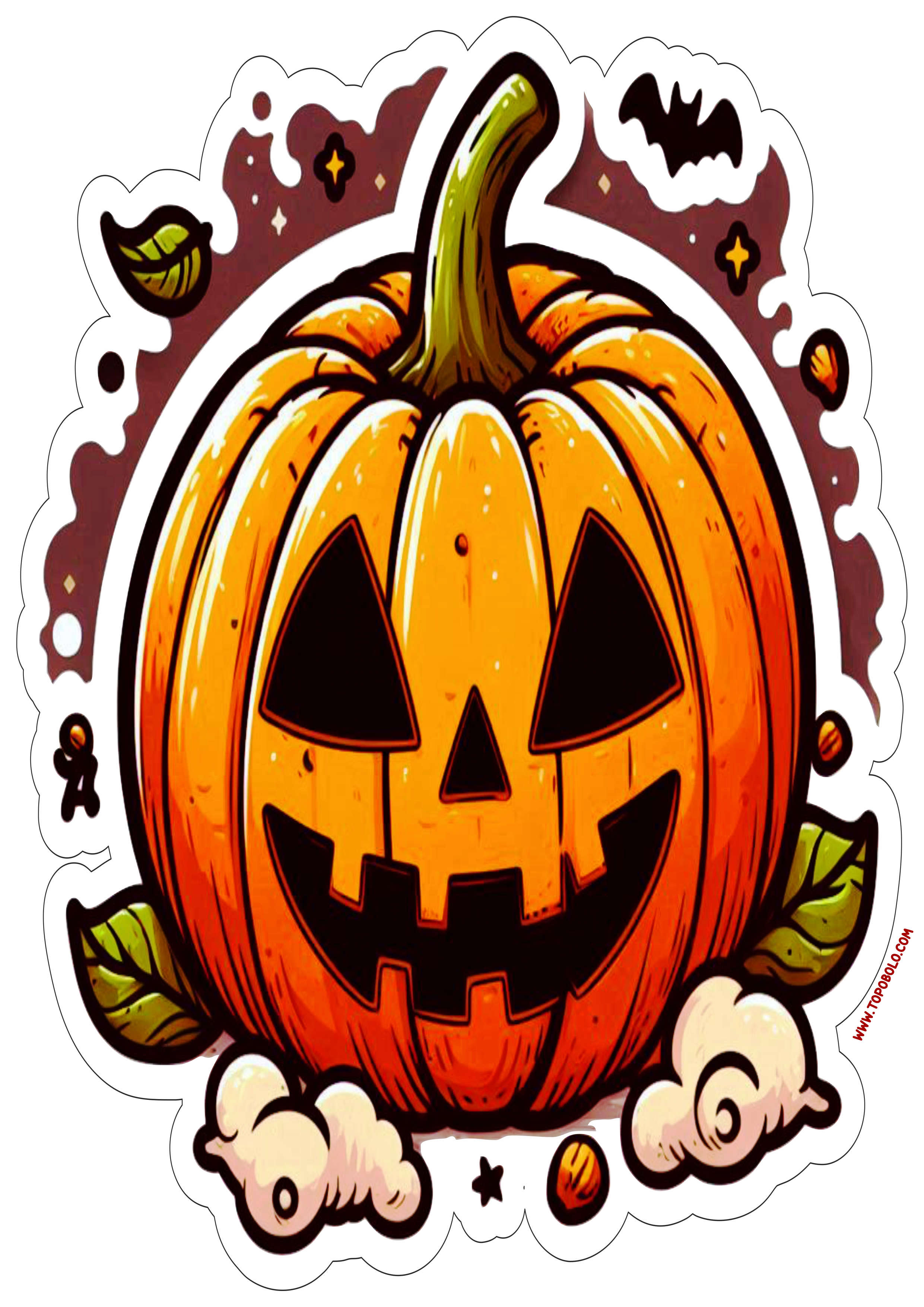 Imagens png decoração de Halloween abóbora desenho assustador