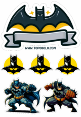 batman topo de bolo para imprimir e decorar sua festa6