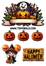 halloween topo de bolo para imprimir aniversário1