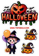 halloween topo de bolo para imprimir aniversário5