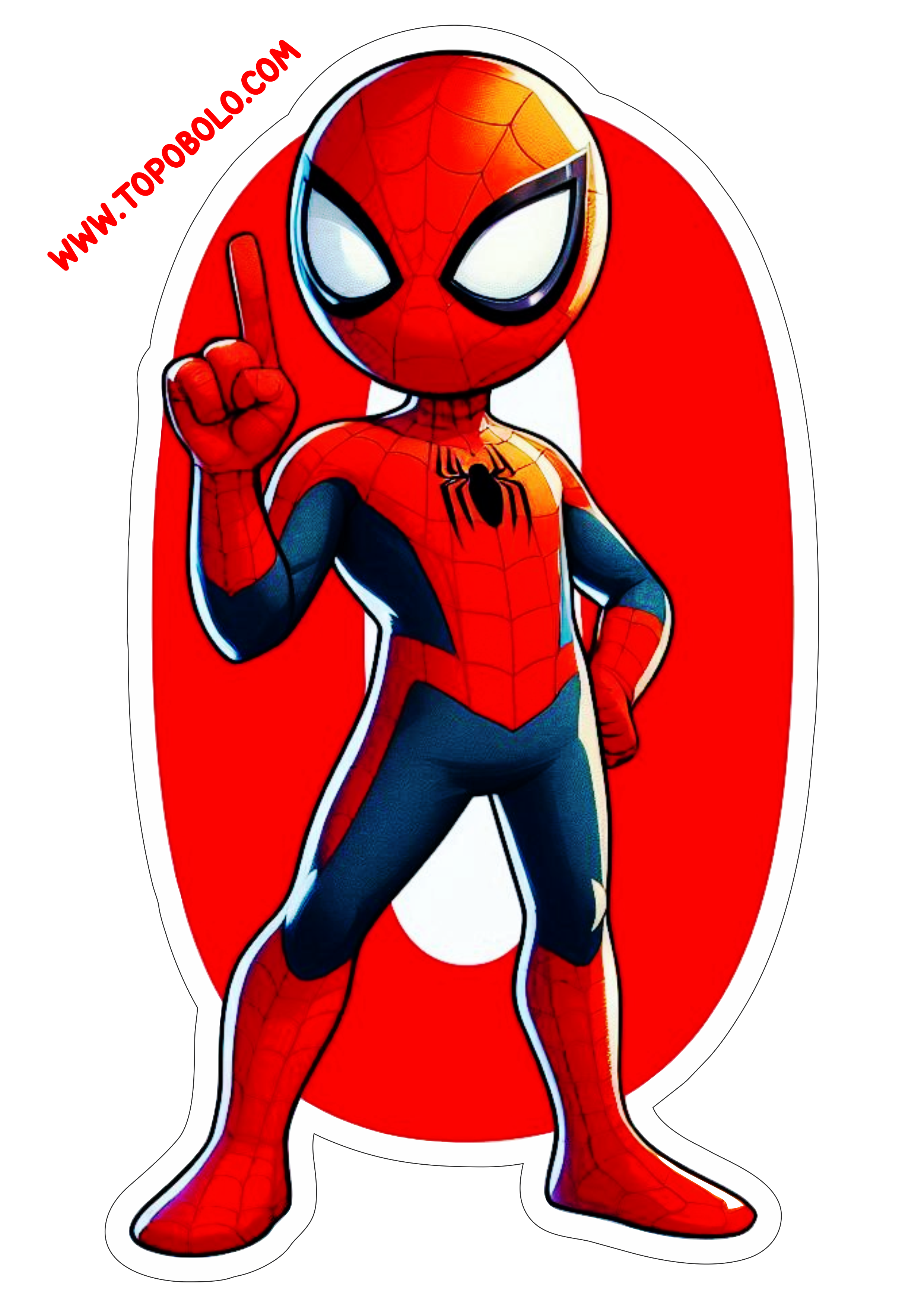 Número 0 Homem-Aranha decoração de aniversário festa infantil personalizada png