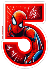 número 5 homem aranha decoração de aniversário2