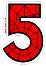 número 5 homem aranha decoração de aniversário3