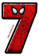 número 7 homem aranha decoração de aniversário2