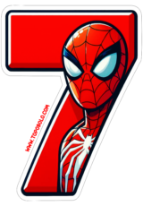 número 7 homem aranha decoração de aniversário3