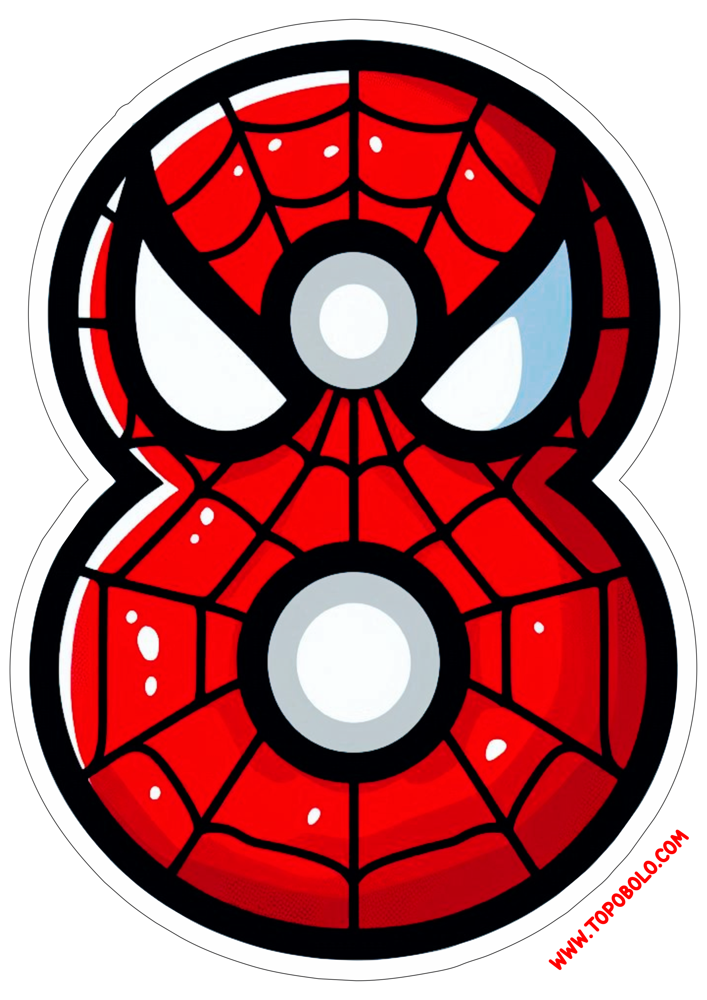 Número 8 Homem-Aranha decoração de aniversário festa infantil personalizada pronto para imprimir fazendo a nossa festa png