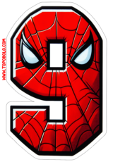 número 9 homem aranha decoração de aniversário3