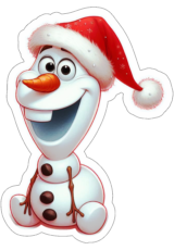 imagens de natal Frozen Olaf com gorro do papai noel