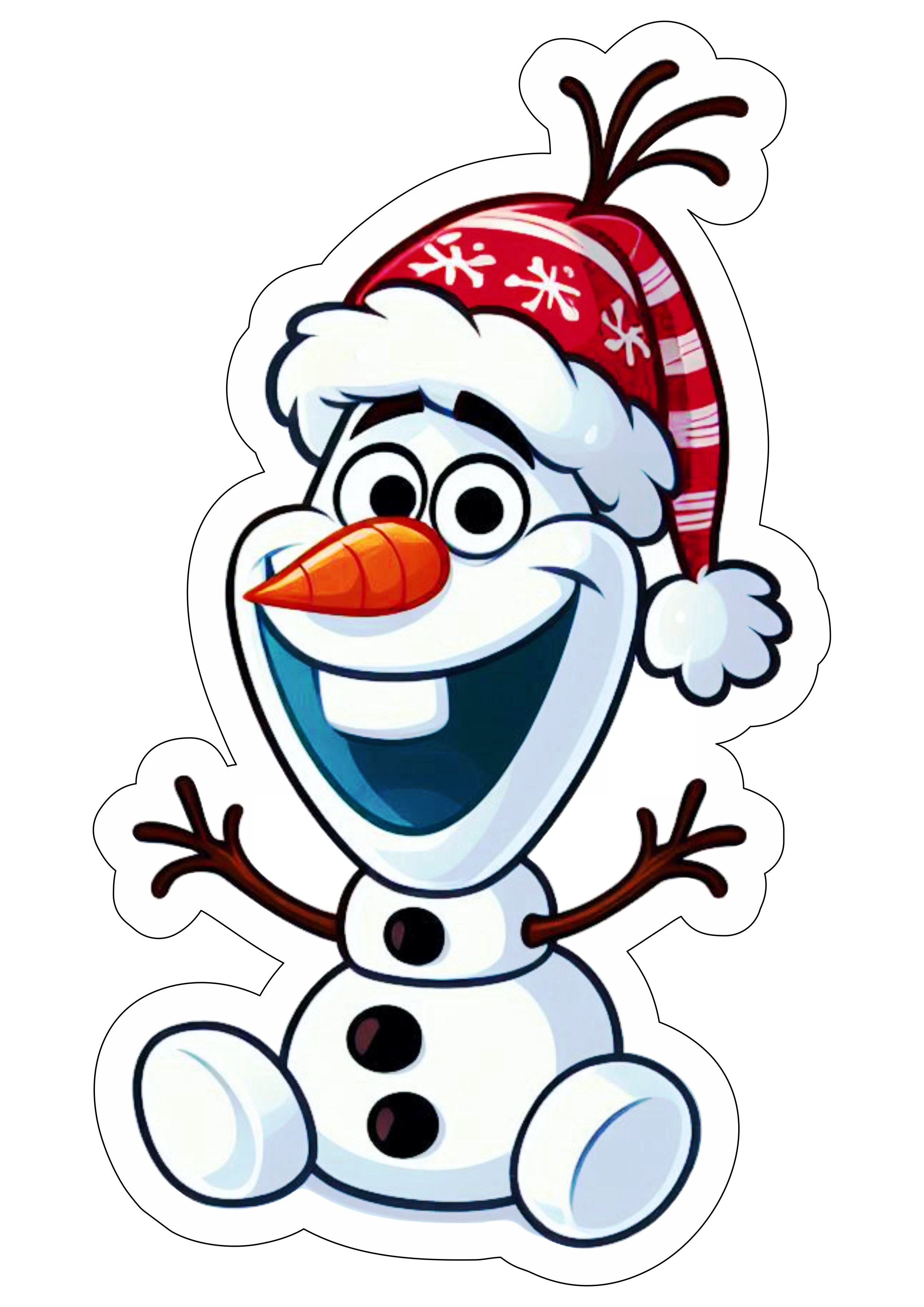 Boneco de neve Olaf imagens de natal Frozen desenho fofinho para imprimir png