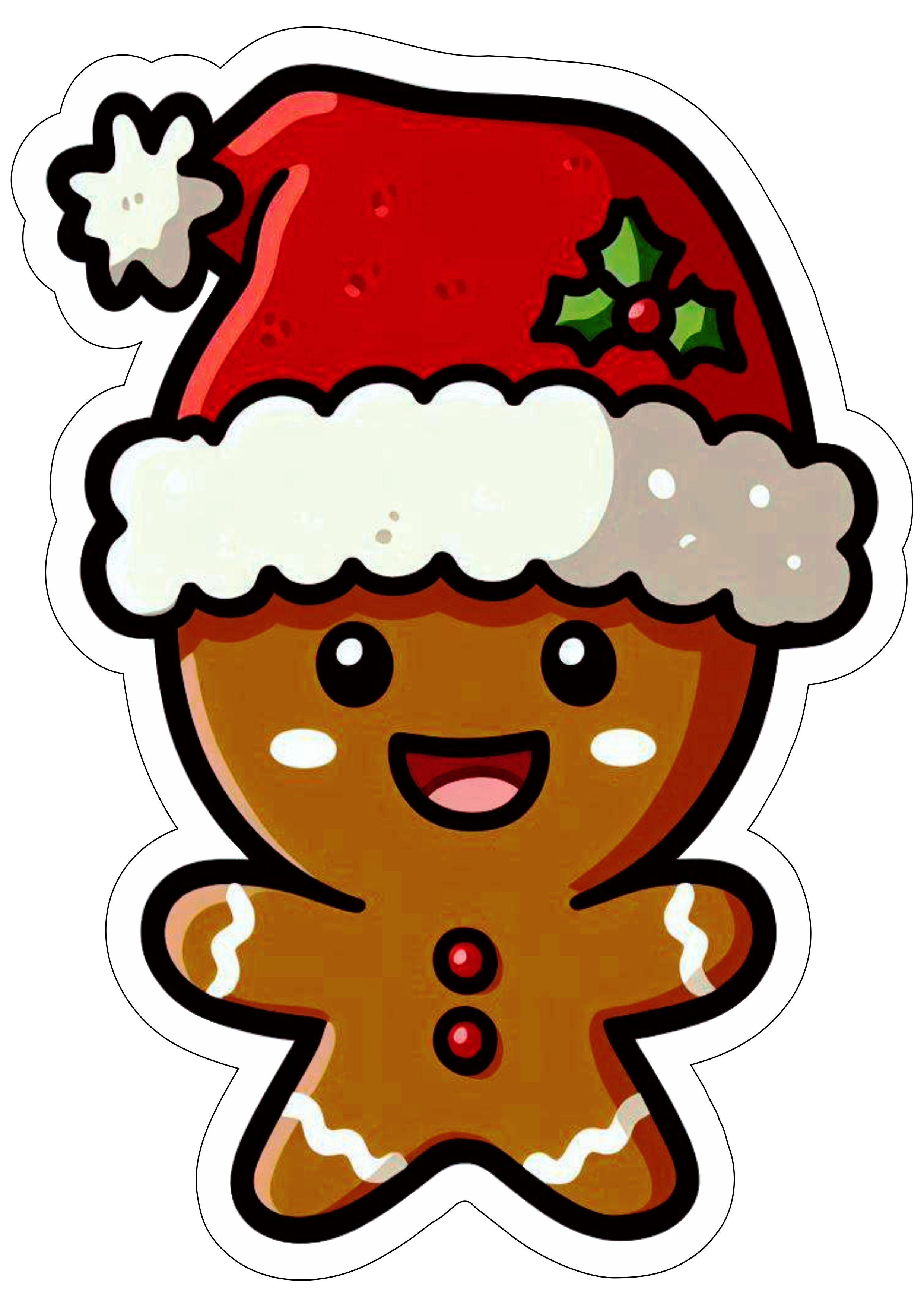 Imagens de Natal Homem Biscoito de gengibre gorro do papai noel png