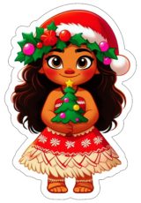 imagens de natal moana com gorro do papai noel1