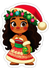 imagens de natal moana com gorro do papai noel2