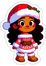 imagens de natal moana com gorro do papai noel3