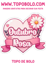 topo de bolo outubro rosa