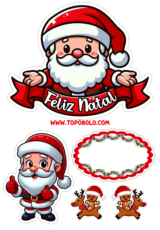 topo de bolo papai noel feliz natal1