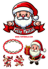 topo de bolo papai noel feliz natal2