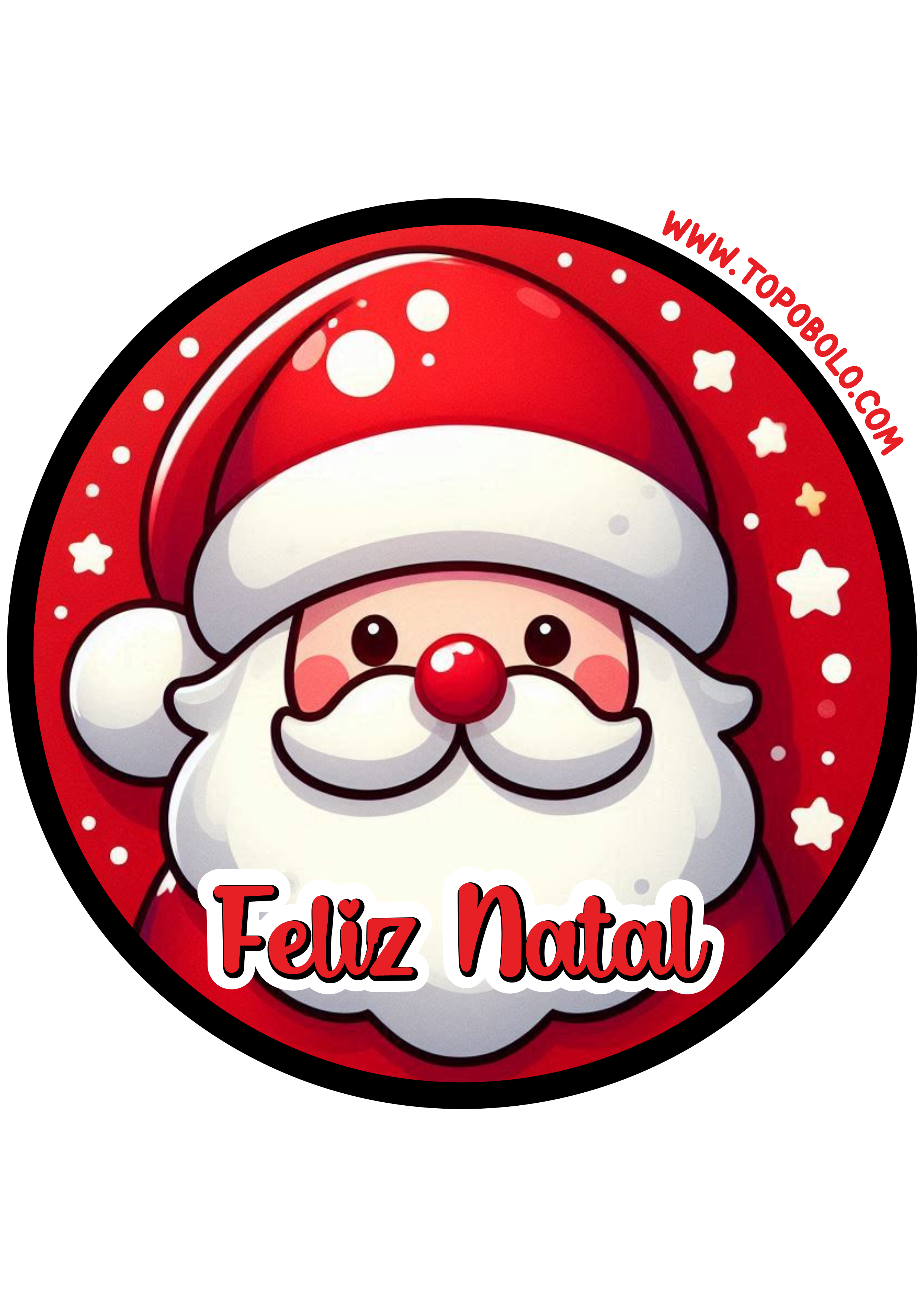 Adesivo redondo feliz natal papai noel tag sticker decoração para festinha papelaria criativa para imprimir grátis png