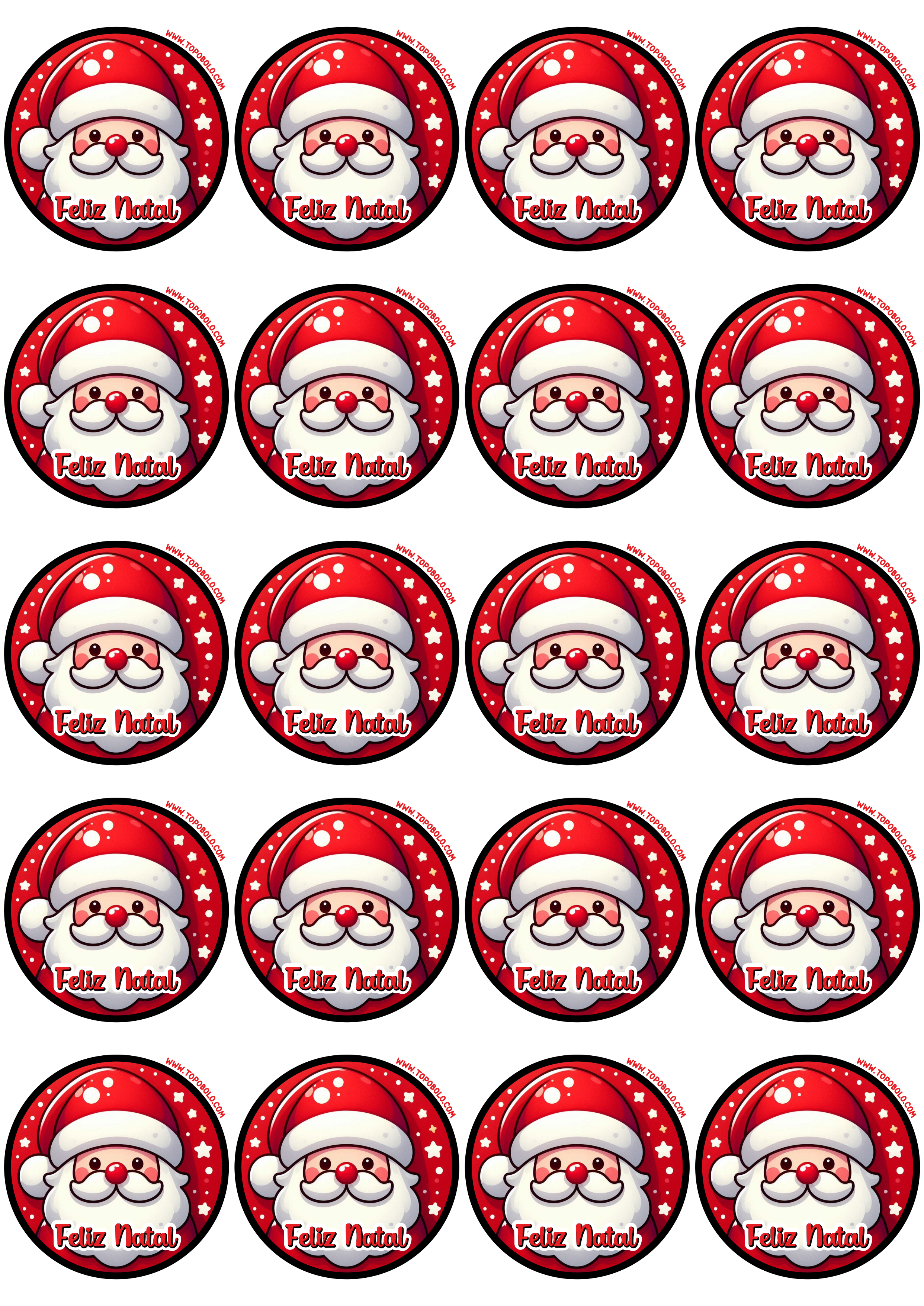 Adesivo redondo feliz natal papai noel tag sticker decoração para festinha papelaria criativa para imprimir grátis 20 imagens png