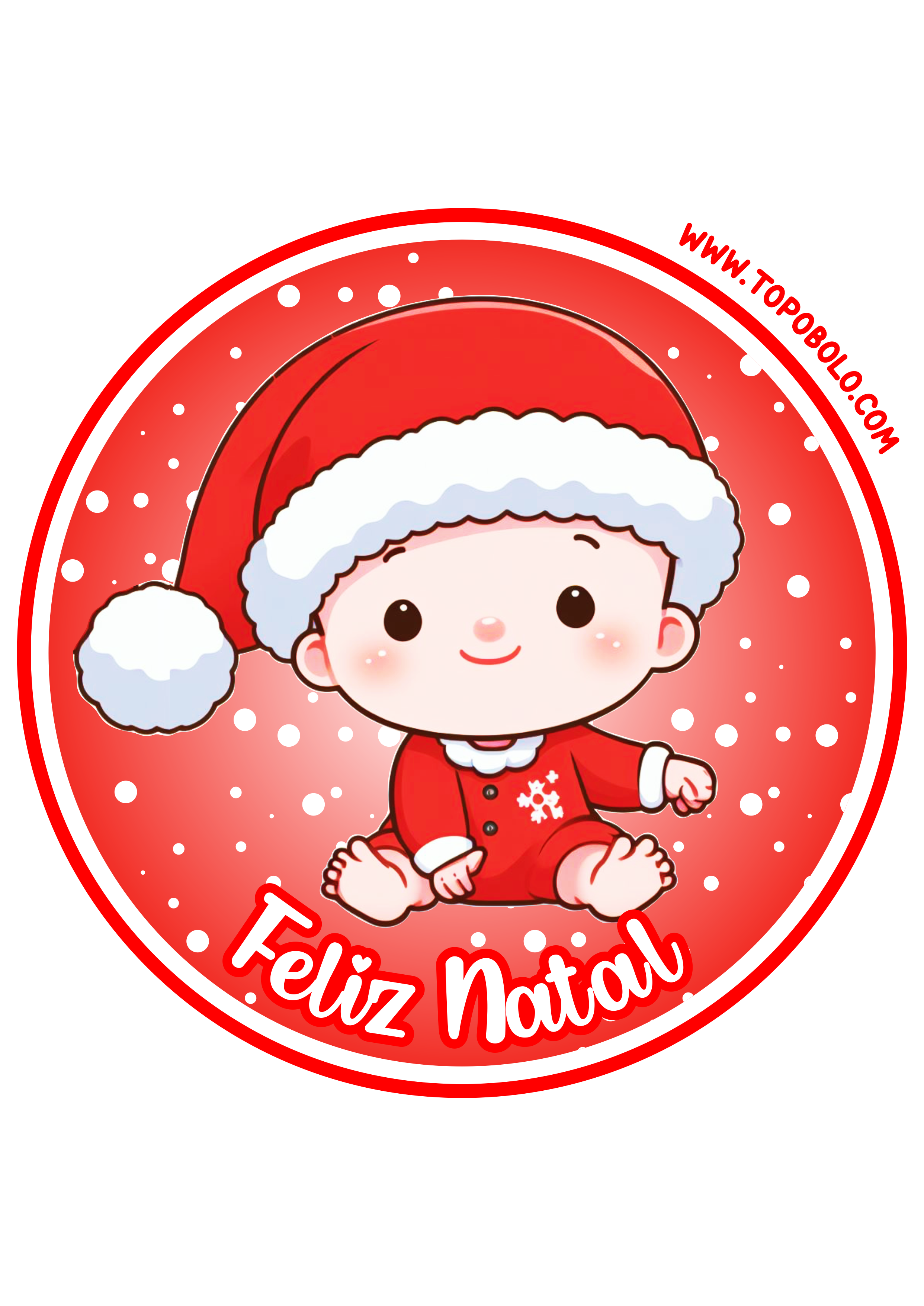 Decoração natalina adesivo redondo para imprimir feliz natal baby fofinho papelaria criativa designer gráfico png