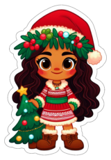 imagens de natal moana com gorro do papai noel5