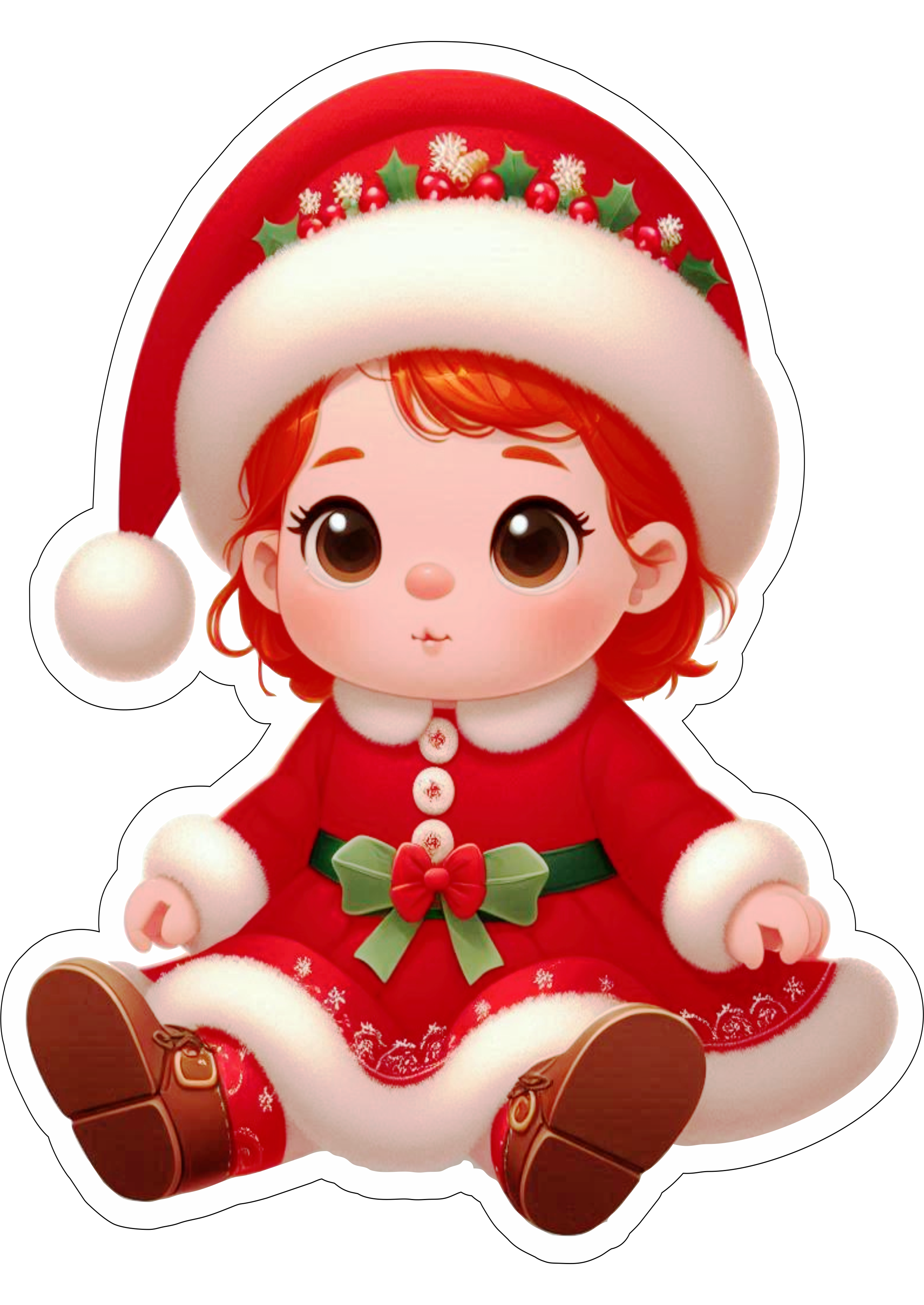 Imagens de natal menina ruiva bebê desenho infantil simples png