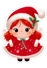 menina ruiva com roupinha da natal baby3