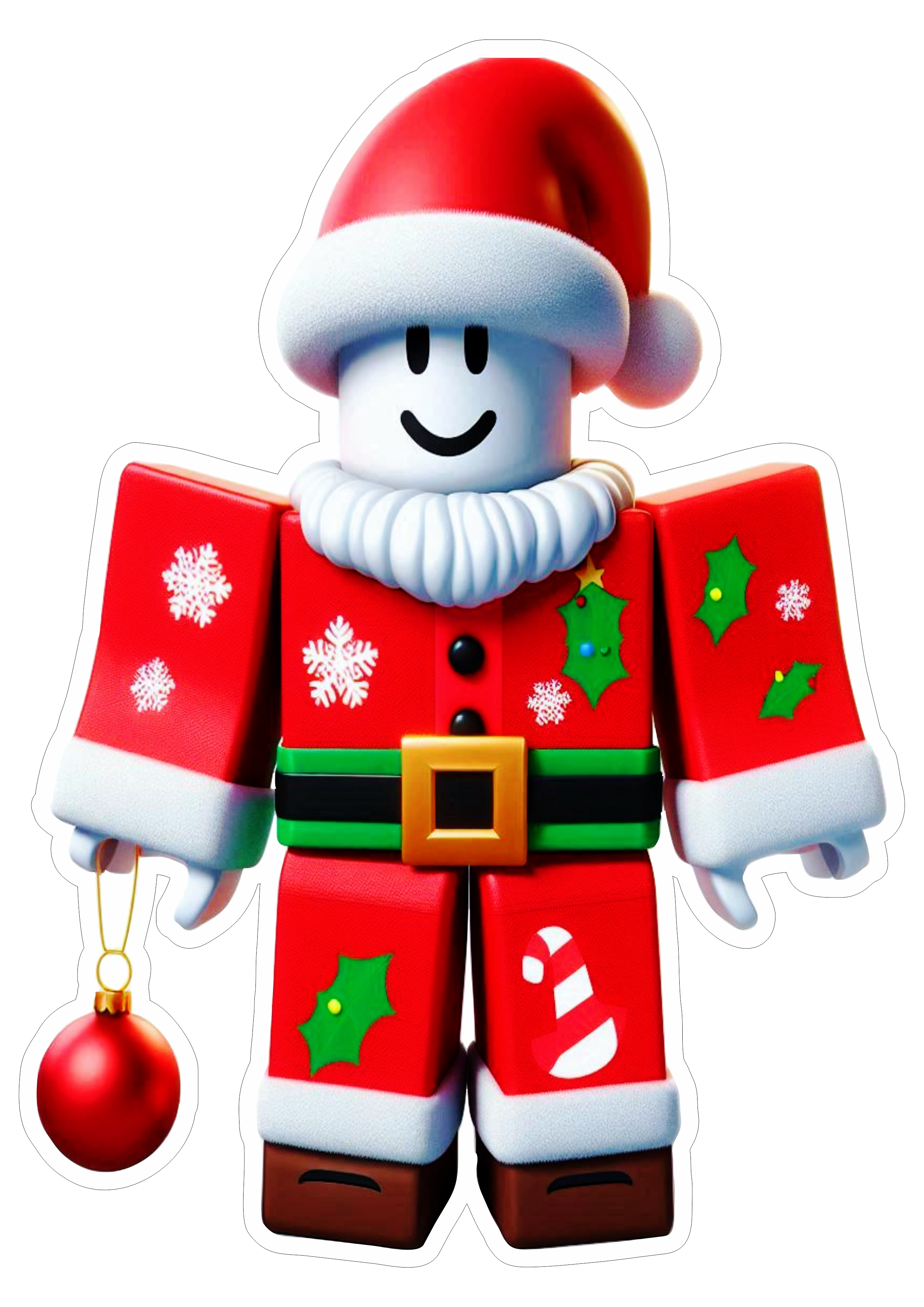 Roblox especial de natal personagem de game fundo transparente png