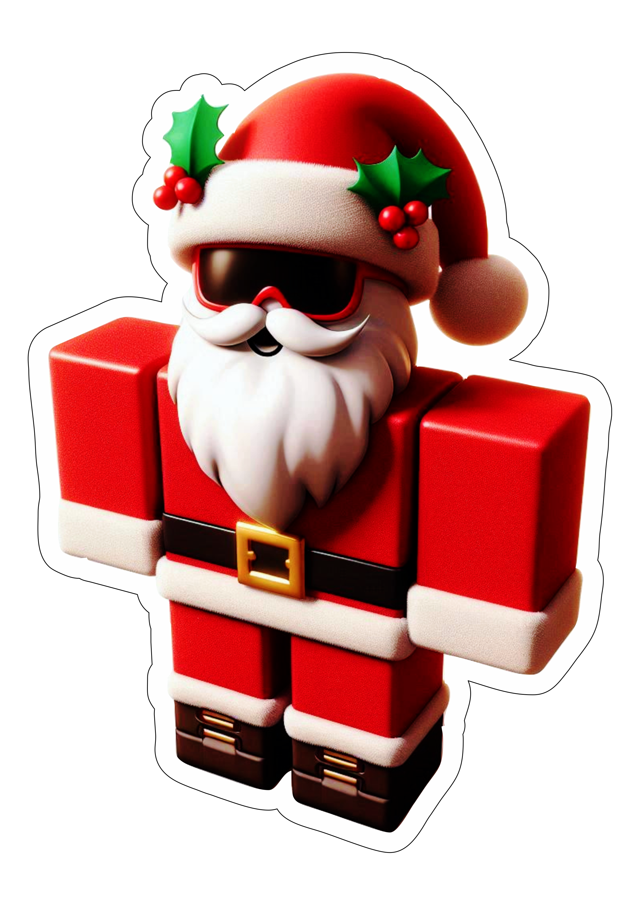 Roblox especial de natal personagem de game fundo transparente ilustração clipart png