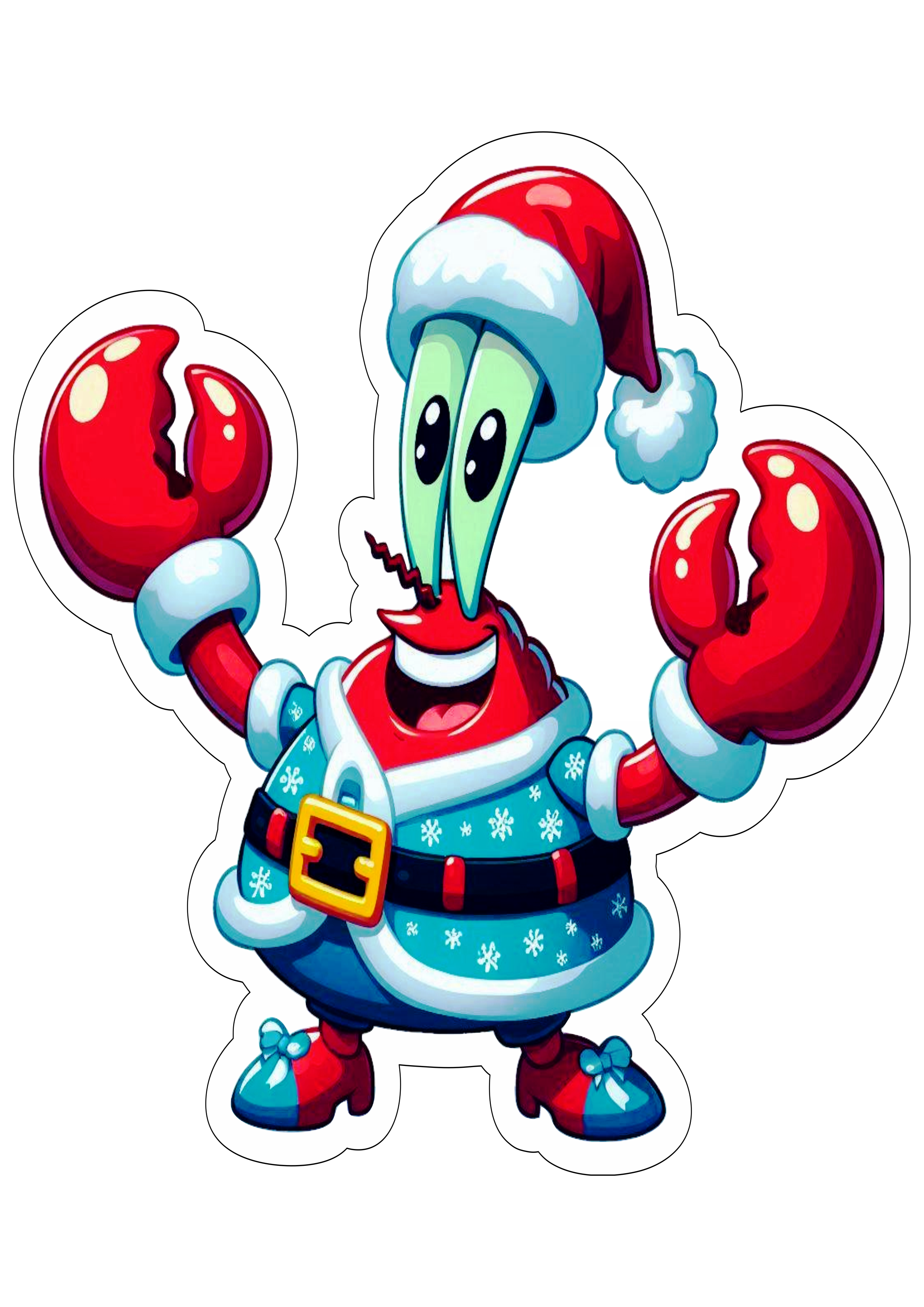 Bob Esponja calça Seu Siriguejo quadrada desenho simples decoração de natal papelaria criativa png