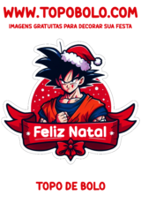 topo de bolo natal goku dragon ball png