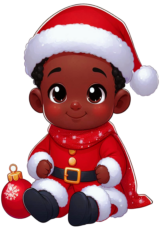 bebê com roupinhas de natal fofinho imagem simples1