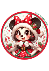 minnie mouse adesivo de natal para imprimir