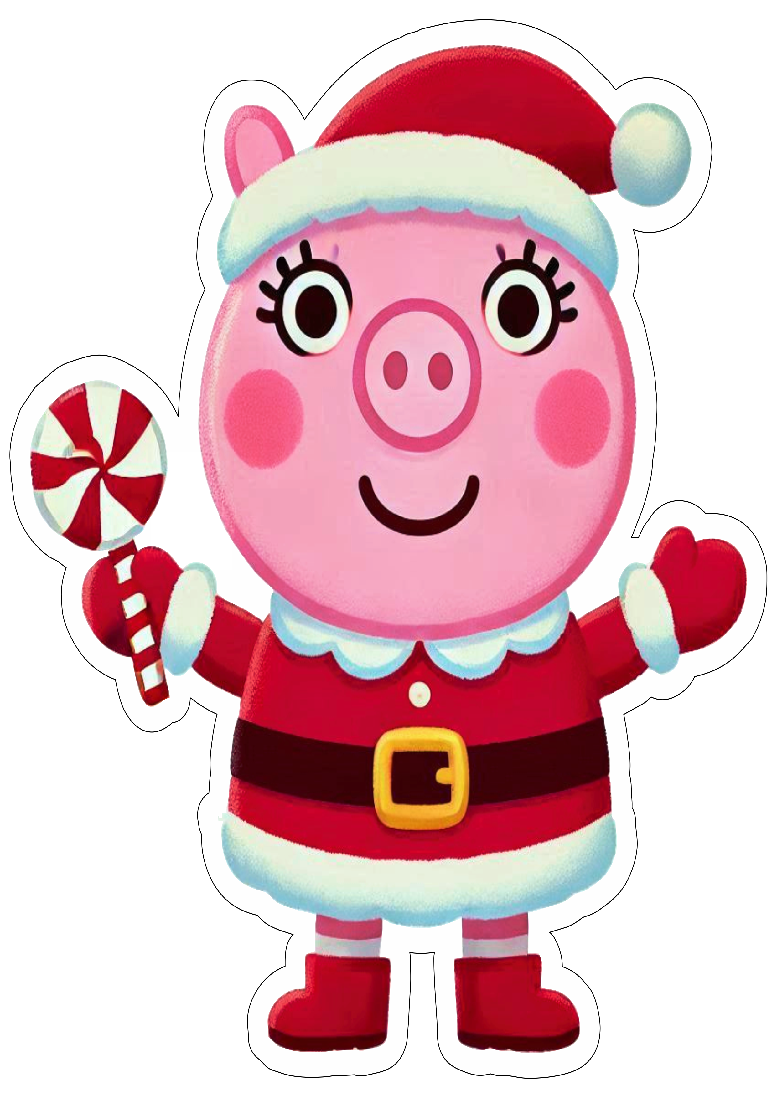 Peppa Pig especial de natal desenho infantil simples png