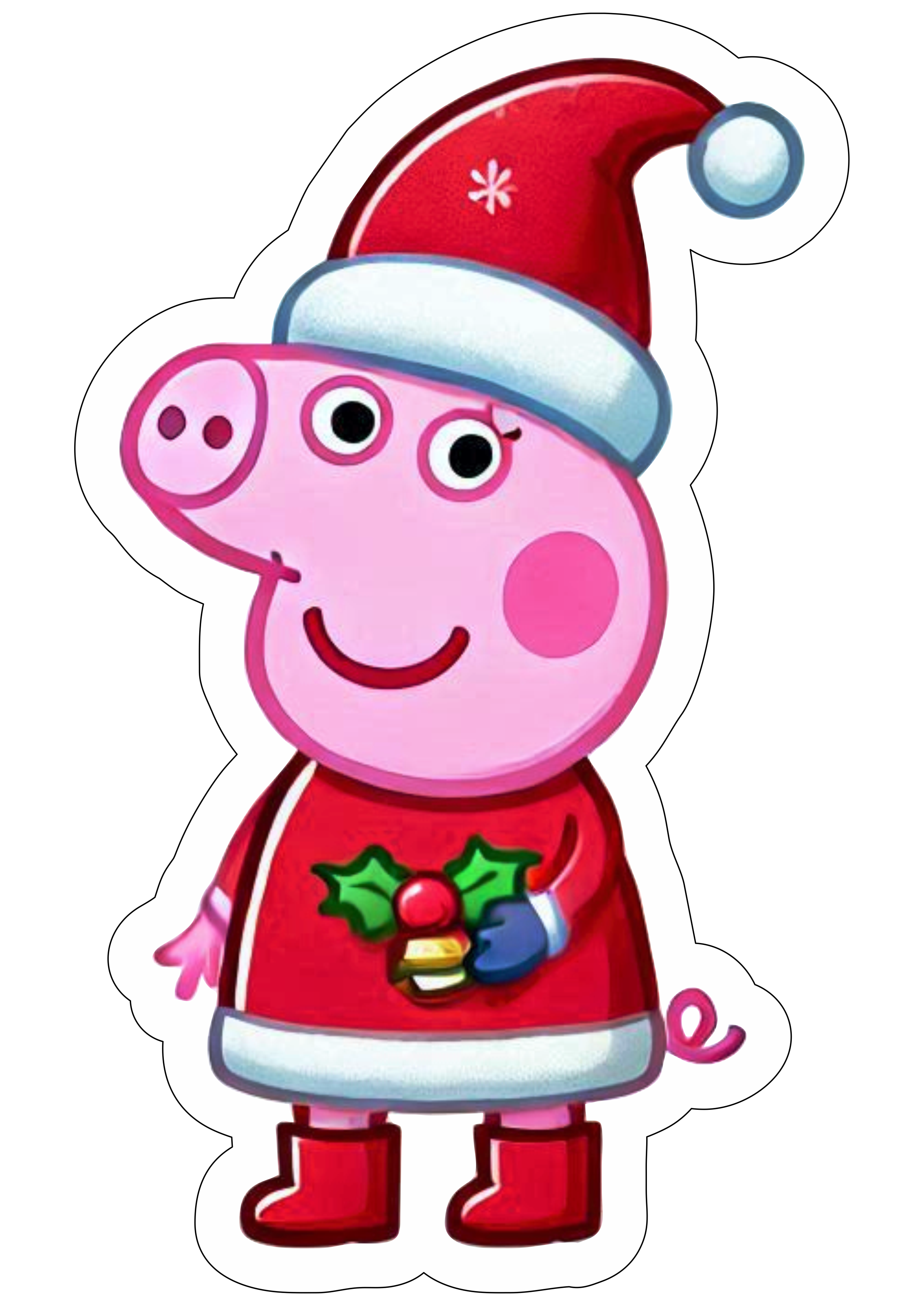 Peppa Pig especial de natal desenho infantil simples animação png