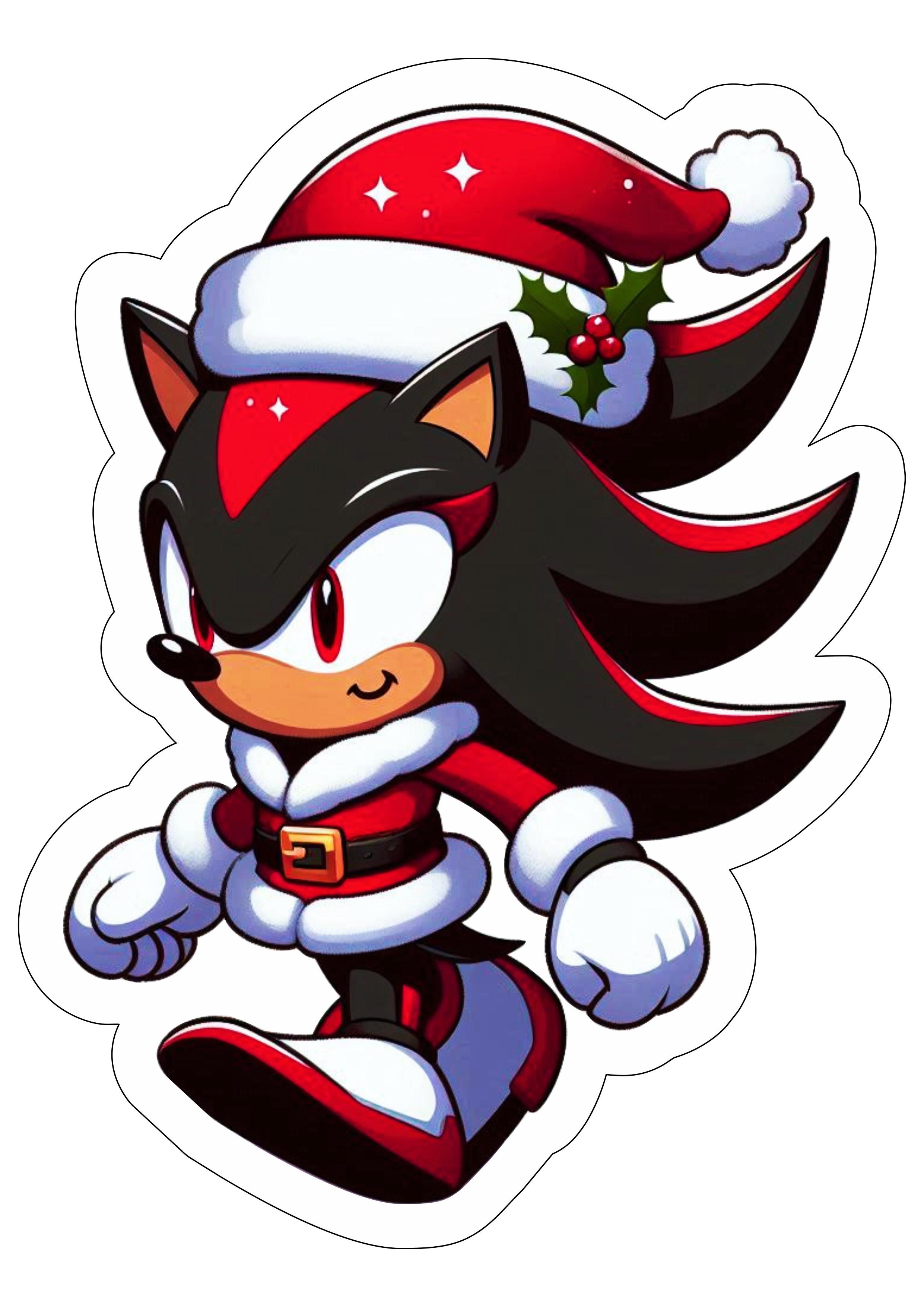 Shadow the hedgehog Sonic desenho simples Natal natalino natalina ilustração clipart png