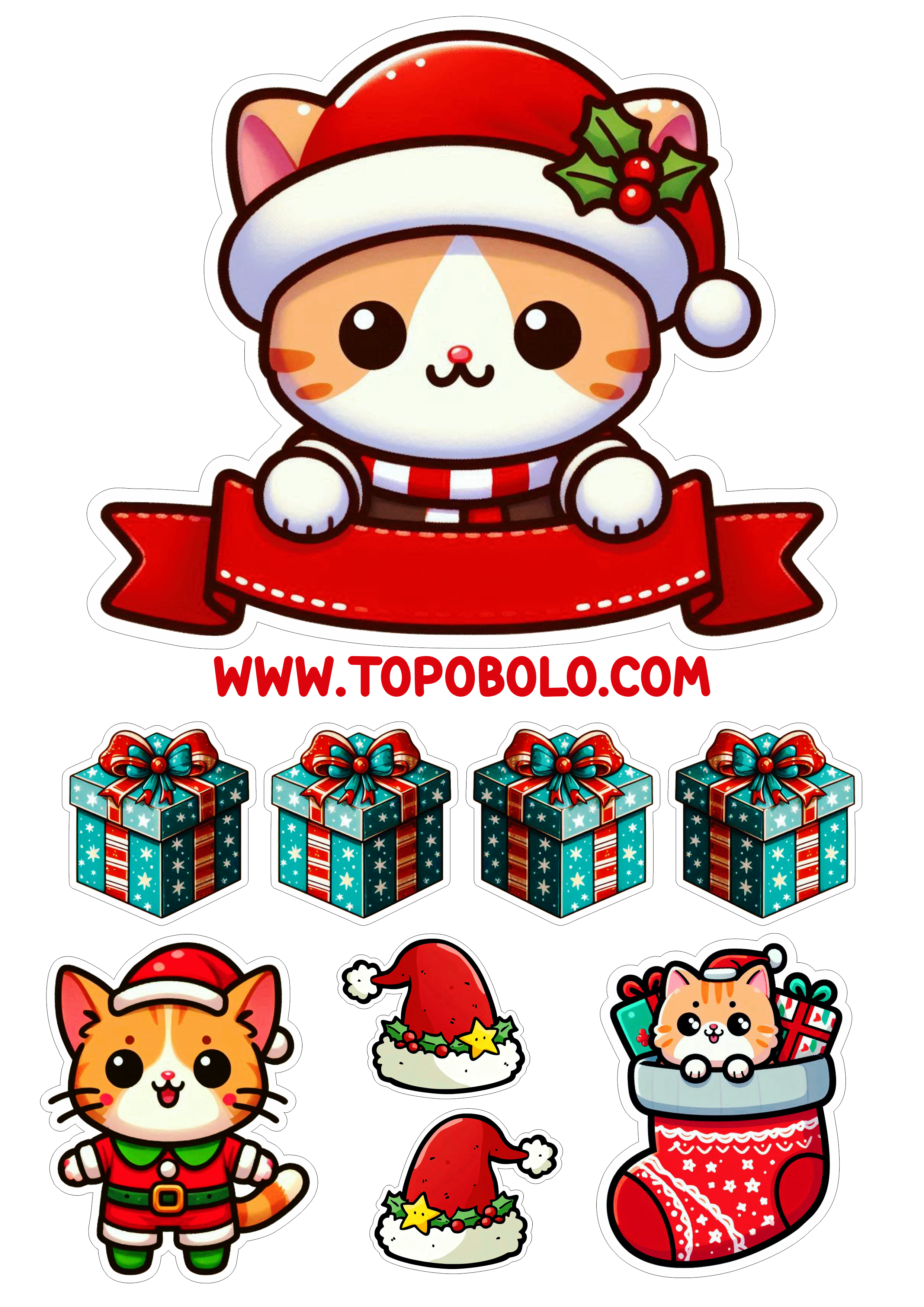 Gatinho fofinho de natal topo de bolo de aniversário homem biscoito de gengibre artes gráficas png