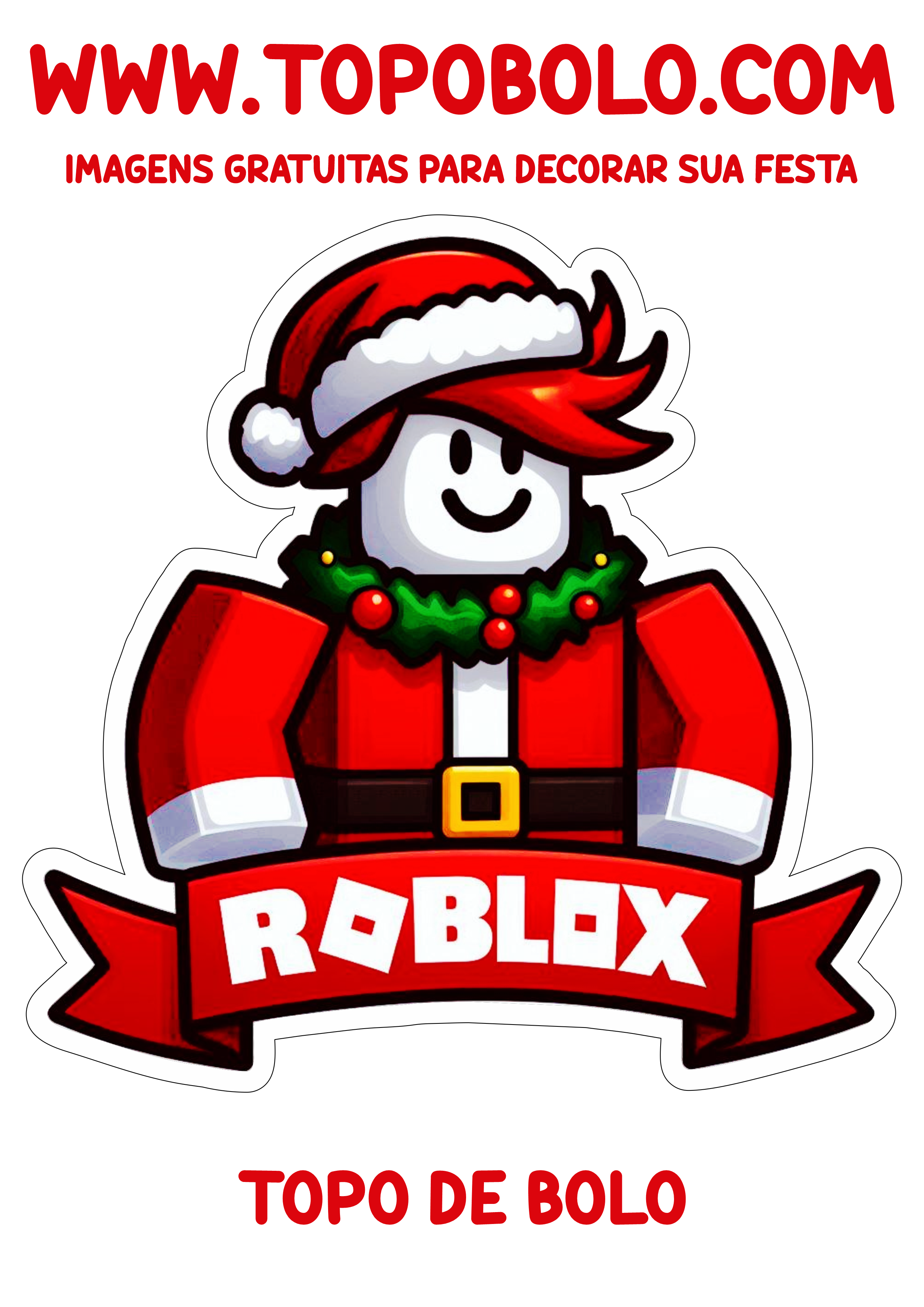 Roblox topo de bolo de aniversário com tema de natal decoração para festa infantil png