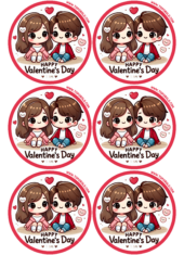 round sticker happy valentine’s day12