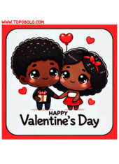 square sticker happy valentine’s day